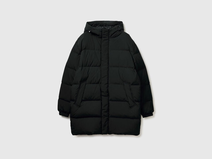 chaqueta larga acolchada con plumón reciclado