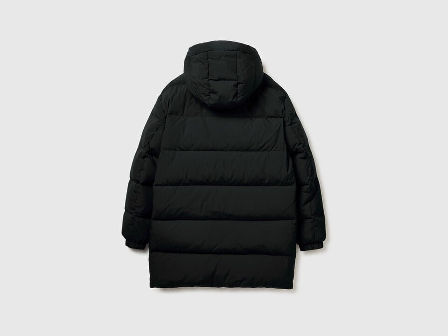 chaqueta larga acolchada con plumón reciclado