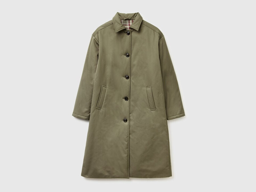 chaqueta larga con acolchado ligero